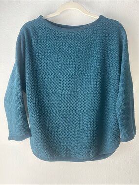 Max Studio Teal Textured Knit Top